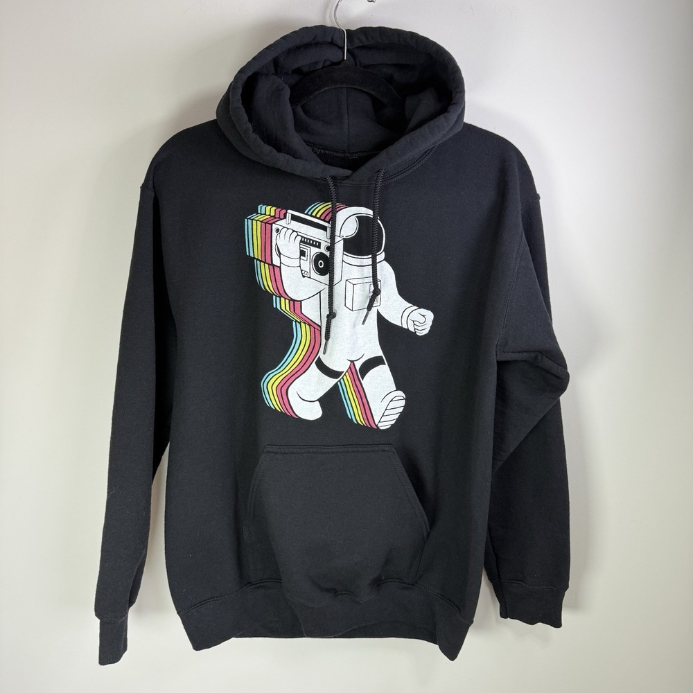 Threadless Vintage Funkalicious Astronaut Colors Boombox Mens Size S‎ Sweatshirt